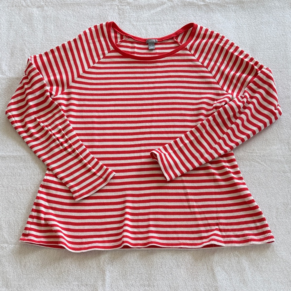 Aerie Striped Red & White Long-Sleeve thermal